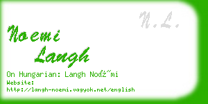 noemi langh business card